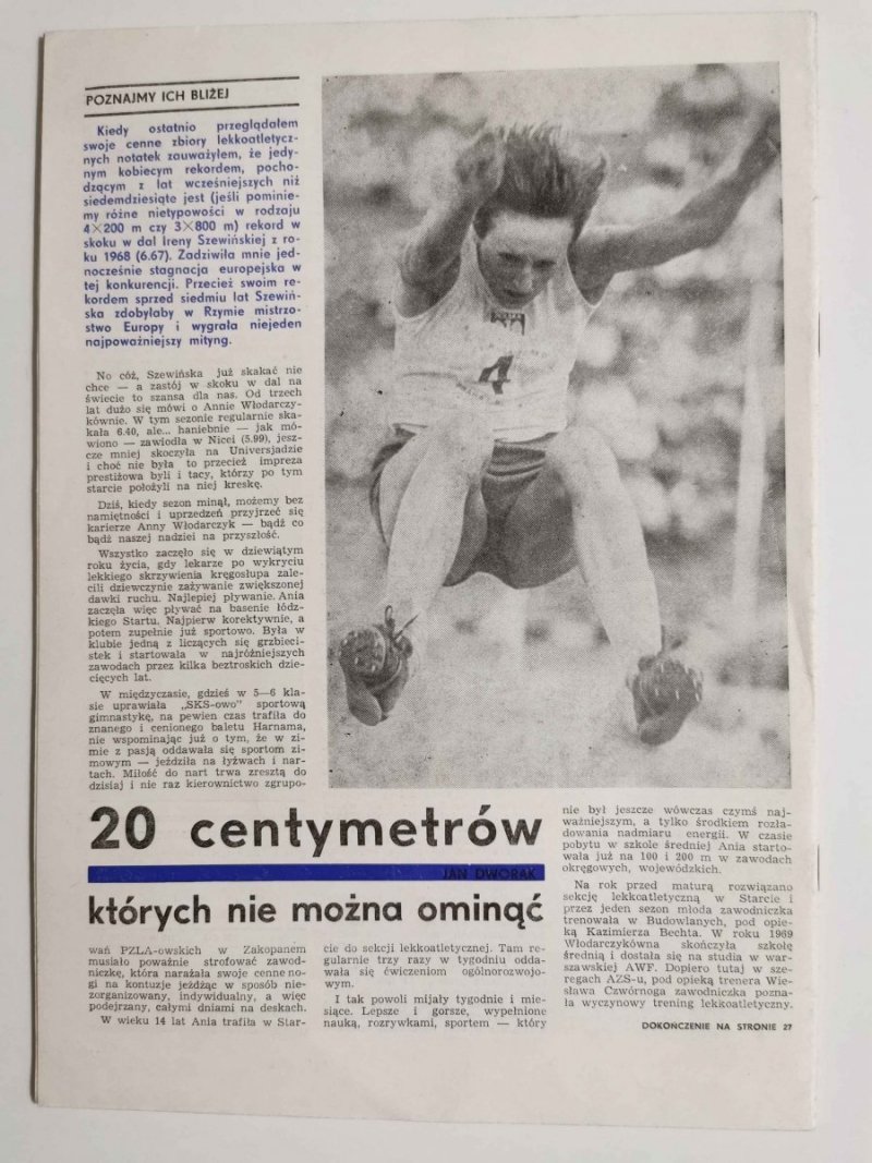 LEKKOATLETYKA NR 11 (235) ROK XX 1975