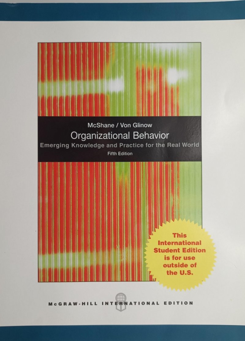 ORGANIZATIONAL BEHAVIOR - McShane
