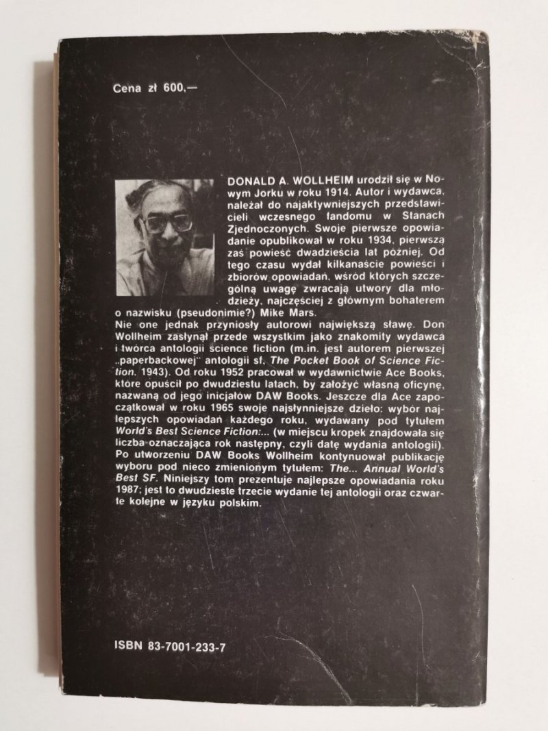 DON WOLLHEIM PROPONUJE 1988 NAJLEPSZE OPOWIADANIA SF 1988