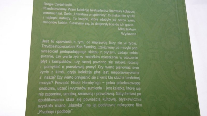 WIERNOŚĆ W STEREO - Nick Hornby 2005