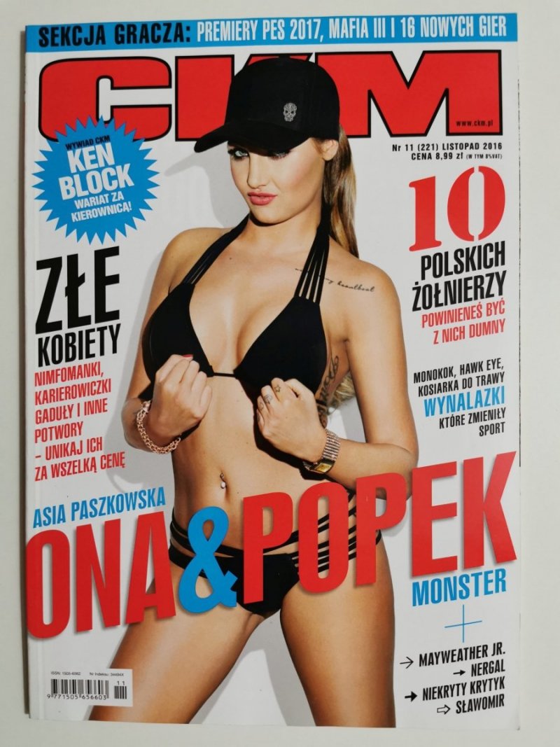 CKM NR 11 (221) LISTOPAD 2016 ASIA PASZKOWSKA ONA I POPEK MONSTER