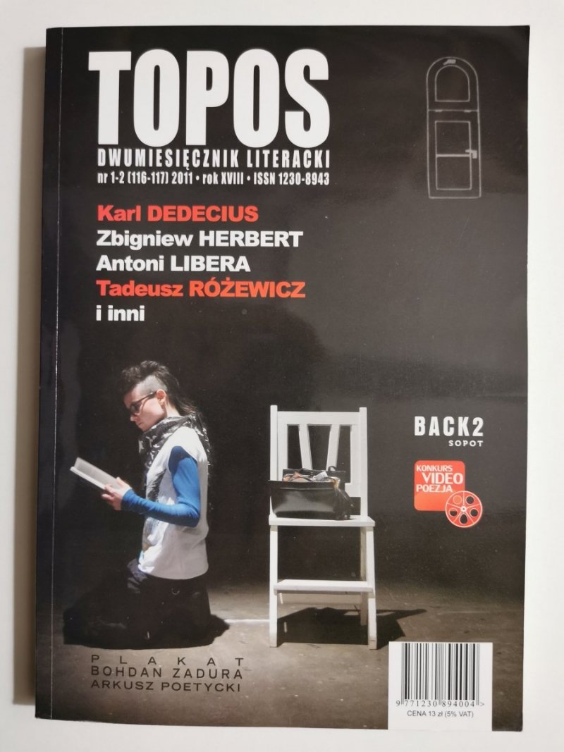 TOPOS DWUMIESIĘCZNIK LITERACKI NR 1-2 (116-117) 2011 ROK XVIII 