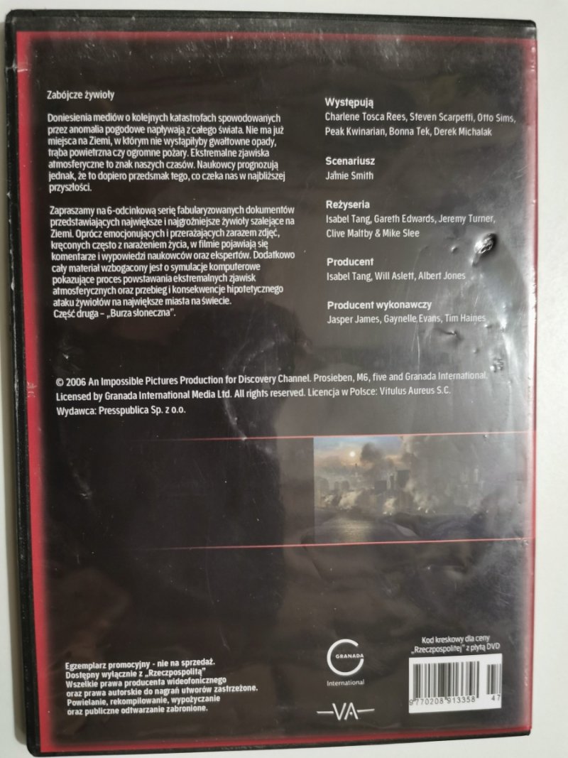 DVD. ZABÓJCZE ŻYWIOŁY. BURZA SŁONECZNA