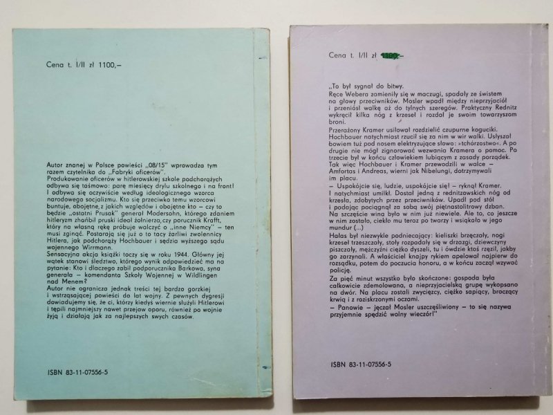FABRYKA OFICERÓW TOM I i II - Hans Hellmut Kirst 1988