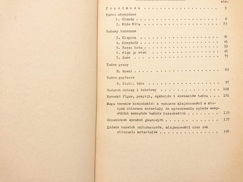 TAŃCE KASZUBSKIE. ZESZYT III - Paweł Szefka 1969