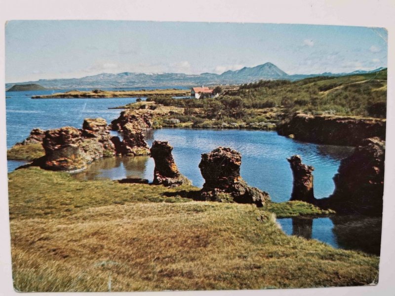 THE LAKE MYVATN WITH ITS PECULIAR LAVA FORMATIONS