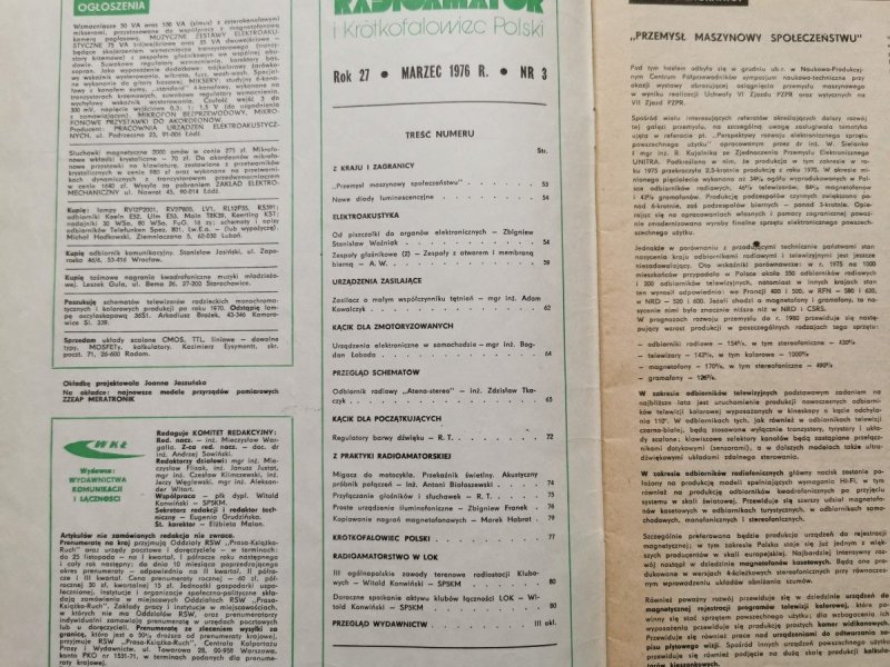 Radioamator i krótkofalowiec 3/1976