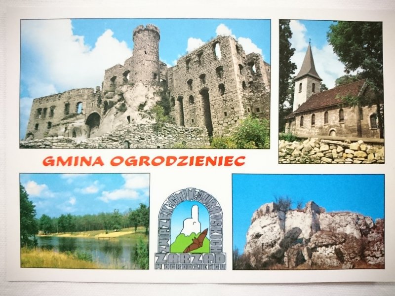 GMINA OGRODZIENIEC. PODZAMCZE: RUINY ZAMKU, GIEBŁO: KOŚCIÓŁ Z XIII WIEKU, RYCZÓW, KRĘPA: ZALEW