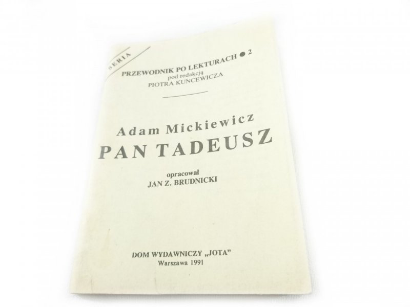 PRZEWODNIK PO LEKTURACH ZESZYT 2 PAN TADEUSZ 
