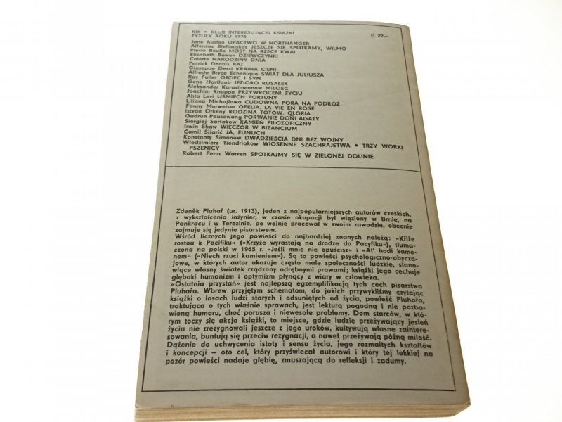OSTATNIA PRZYSTAŃ - Pluhar 1975