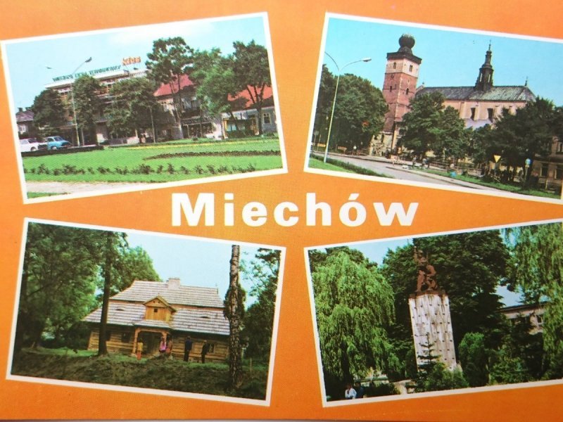 MIECHÓW. FRAGMENT RYNKU; GOTYCKI KOŚCIÓŁ