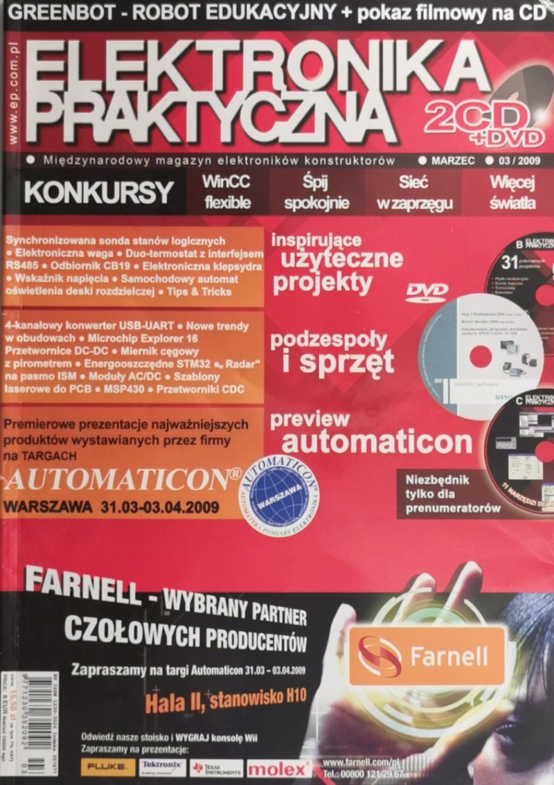 ELEKTRONIKA PRAKTYCZNA 03/2009 2xCD-ROM+DVD
