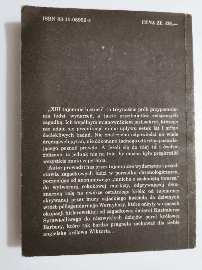 XIII TAJEMNIC HISTORII - Tadeusz Rojek 1987