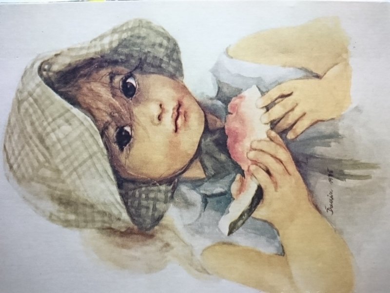 DZIEWCZYNKA Z ARBUZEM MAL. MUSZYŃSKA-ZAMORSKA