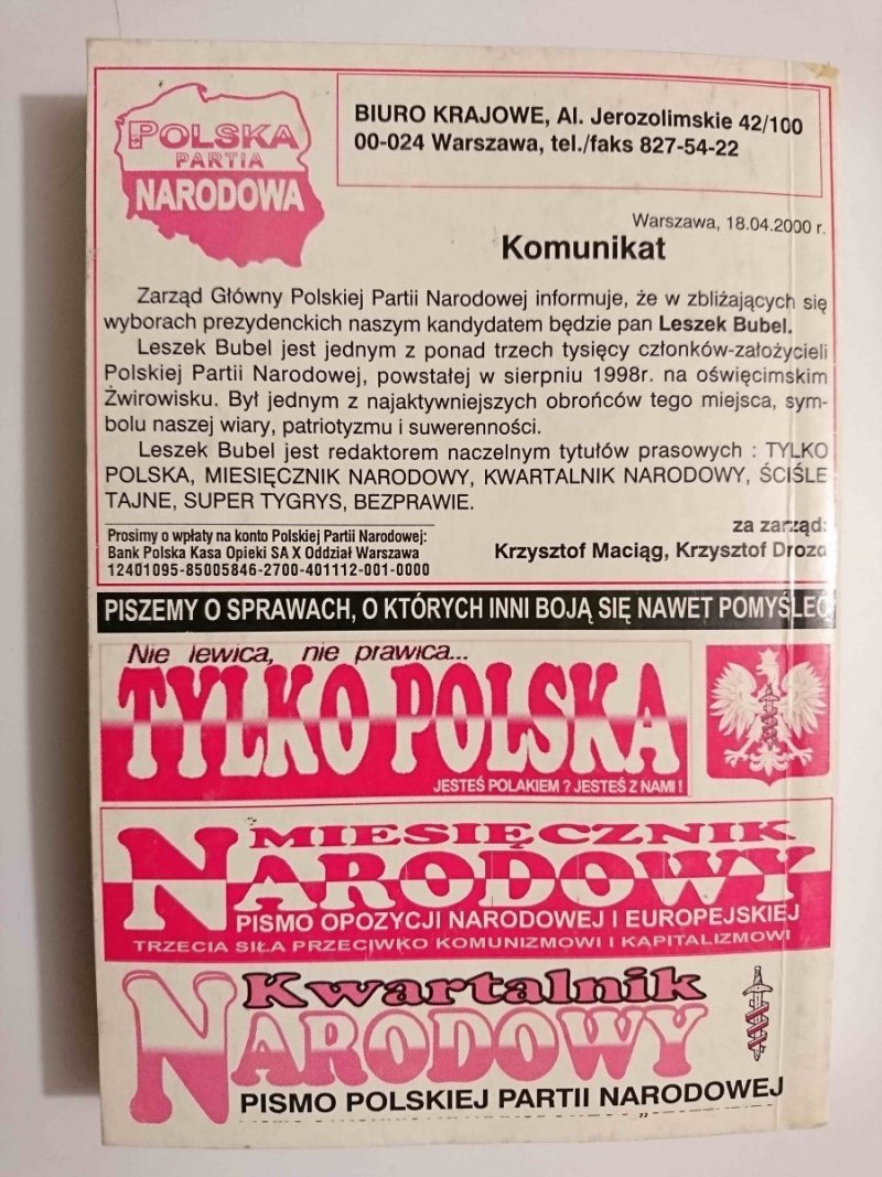 POLSKI HOLOKAUST. DOKUMENTACJA ŻYDOWSKICH ZBRODNI W DZIEJACH POLSKI 2000