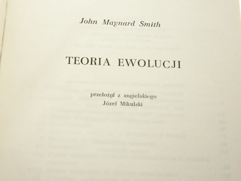 TEORIA EWOLUCJI - John Maynard Smith 1968