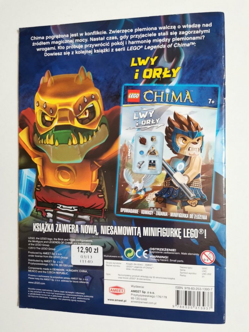 LEGO. LEGENDS OF CHIMA. WILKI I KROKODYLE 2013