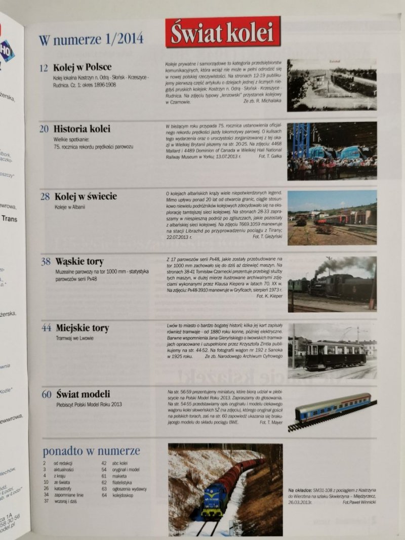 Miesięcznik. Świat kolei 01/2014