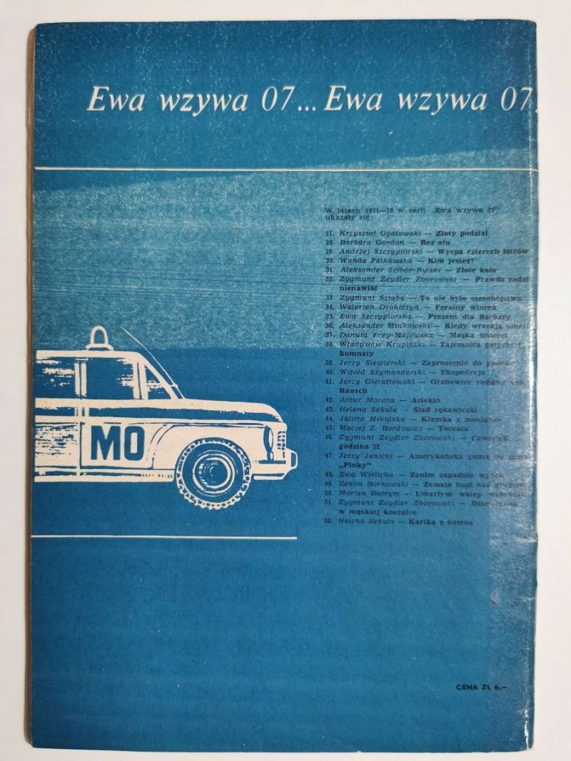 EWA WZYWA 07 NR 53 FIKCJA - Maciej Z. Bordowicz 1973