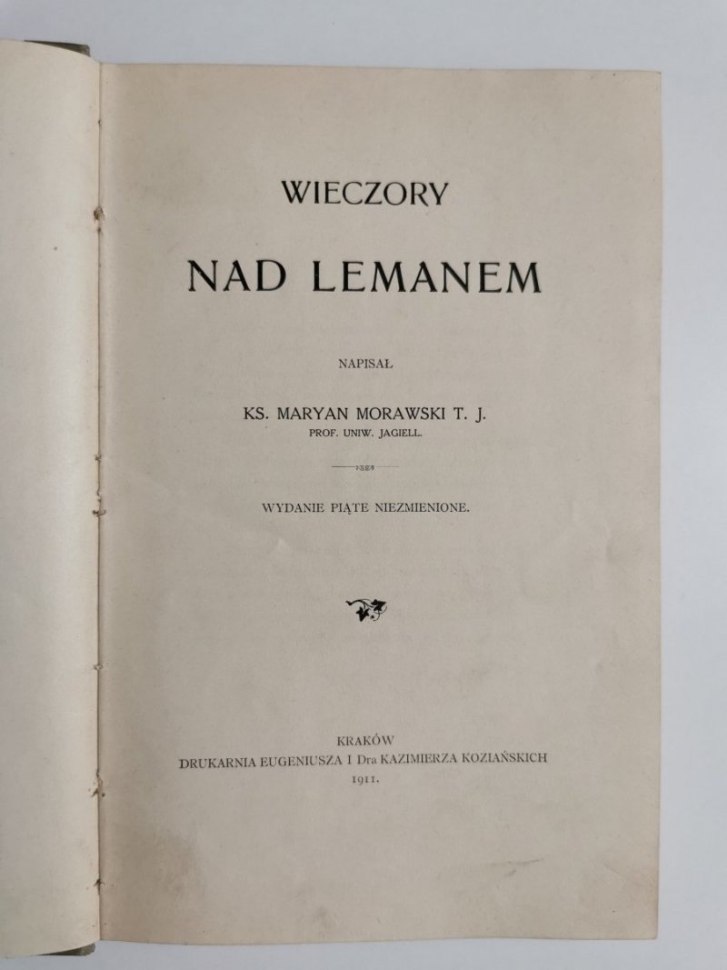 WIECZORY NAD LEMANEM - Ks. Maryan Morawski T.J. 1911
