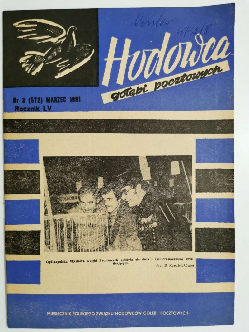 HODOWCA GOŁĘBI POCZTOWYCH NR 3 1981