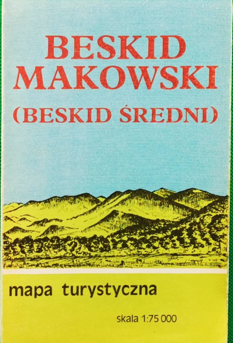 MAPA. BESKID MAKOWSKI(BESKID ŚREDNI). SKALA 1:75000