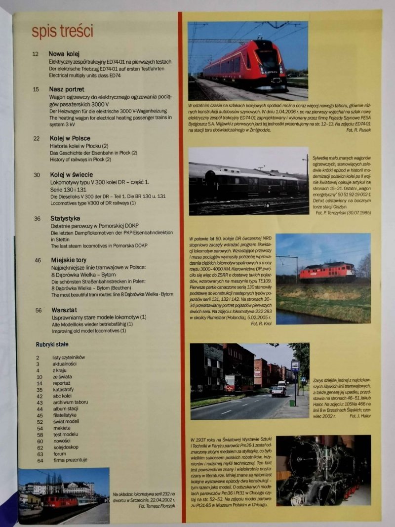 Miesięcznik. Świat kolei 06/2006