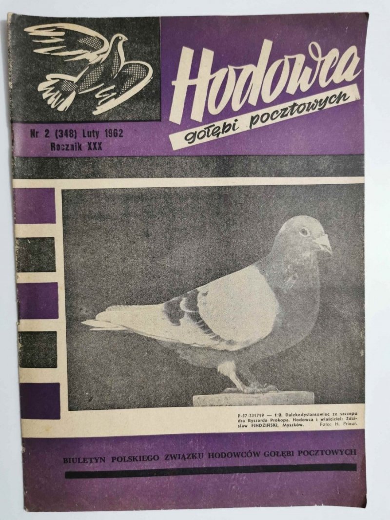 HODOWCA GOŁĘBI POCZTOWYCH NR 2 1962