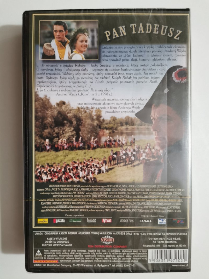 VHS. PAN TADEUSZ. ANDRZEJ WAJDA