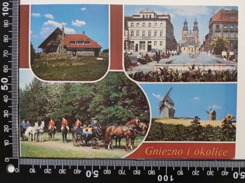 GNIEZNO. WIATRAKI, KATEDRA KOLAŻ 4 ZDJĘĆ