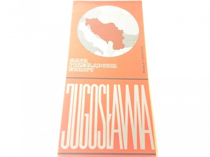 JUGOSŁAWIA. MAPA PRZEGLĄDOWA EUROPY 1977