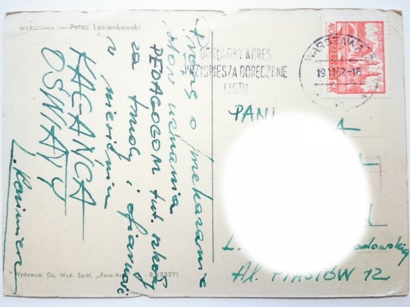 WARSZAWA. PAŁAC ŁAZIENKOWSKI