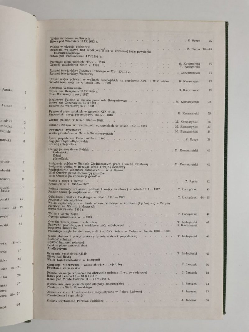 ATLAS HISTORYCZNY POLSKI - red. Władysław Czapliński 1967