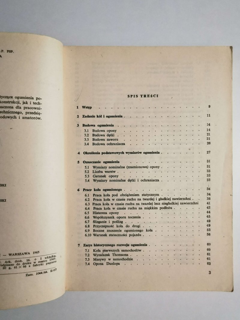 Ogumienie pojazdów mechanicznych - J. Jaworski 1965