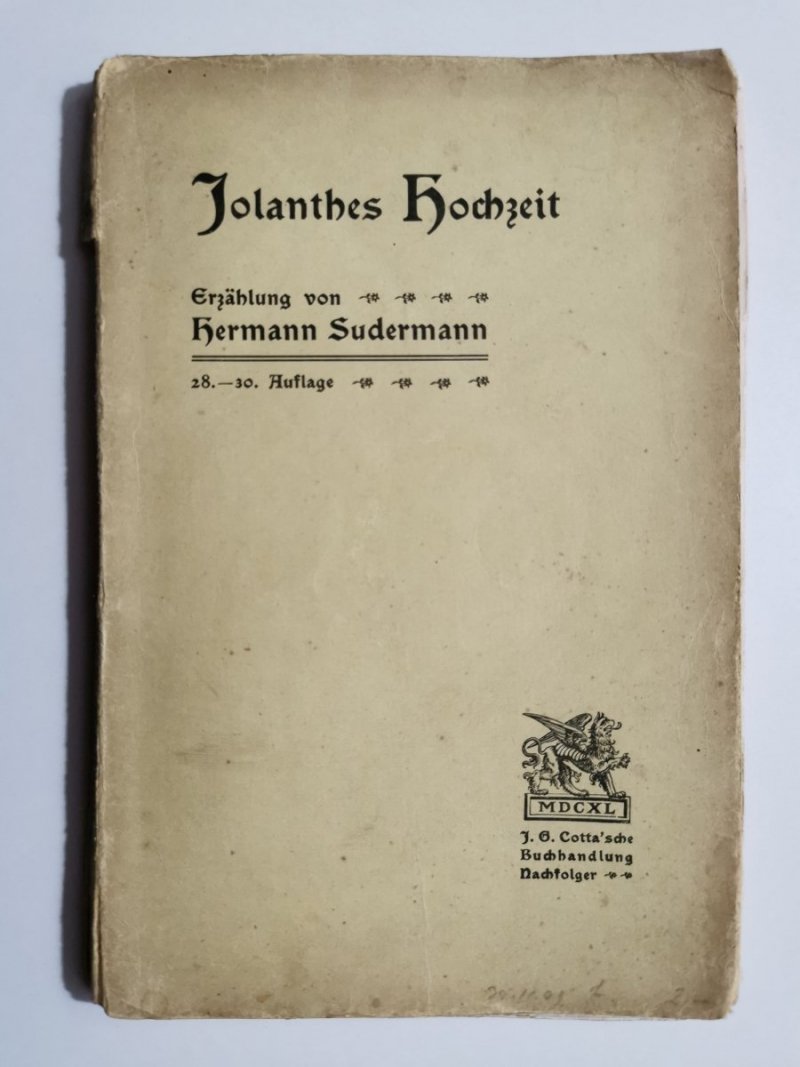 JOLANTHES HOCHZEIT - Hermann Sudermann 