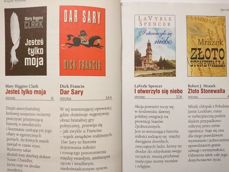 KSIĄŻKI WYBRANE: JESTEŚ TYLKO MOJA - Mary Higgins Clark i inni 1999
