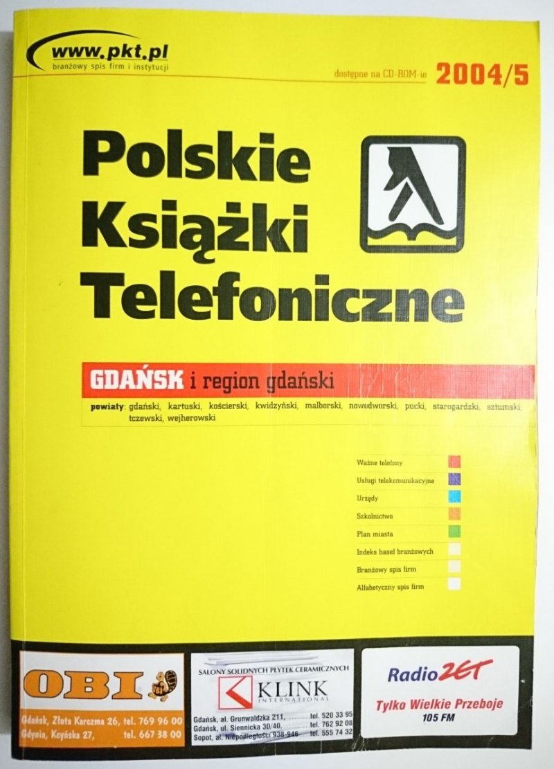 POLSKIE KSIĄŻKI TELEFONICZNE. GDAŃSK I REGION GDAŃSKI 2004/5