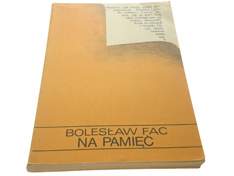 NA PAMIĘĆ - Bolesław Fac (1976)