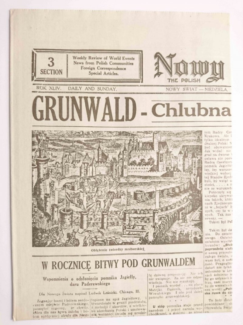 NOWY ŚWIAT – NIEDZIELA 13 LIPCA 1941 