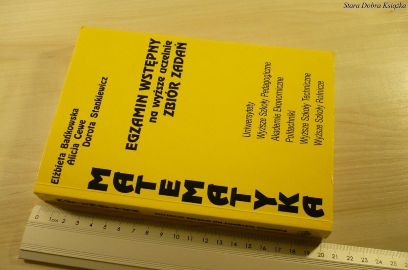 MATEMATYKA. EGZAMIN WSTĘPNY - Bańkowska (1999)