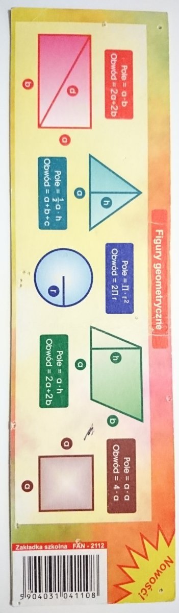 ZAKŁADKA Z KOTKAMI. FIGURY GEOMETRYCZNE