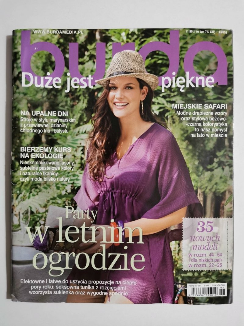 BURDA DUŻE JEST PIĘKNE NR 1/2010 PARTY W LETNIM OGRODZIE  