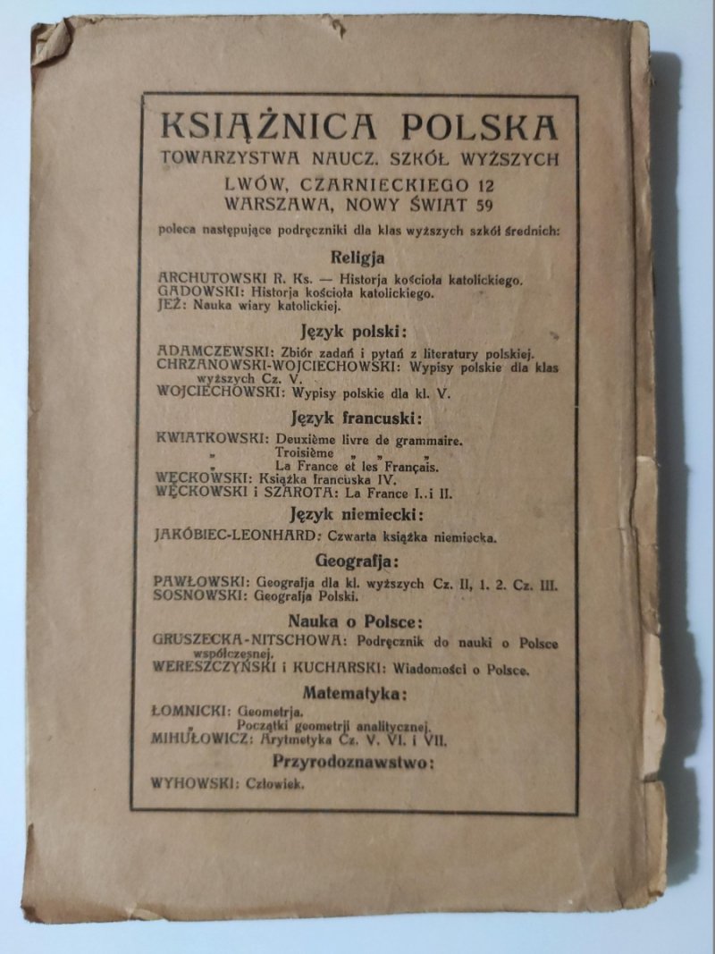 DZIEJE RZYMSKIE – 1920R - T. Liwiusz