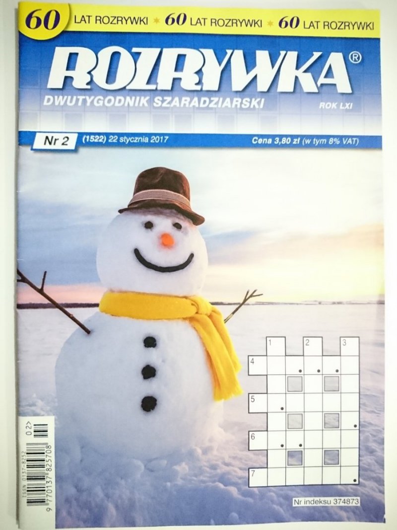 ROZRYWKA DWUTYGODNIK SZARDZISTY Nr. 2 (1522) 22-01-2017