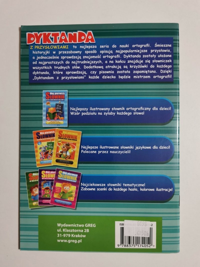 DYKTANDA Z PRZYSŁOWIAMI DLA KLASY 6 - Joanna Zawadzka brak informacji