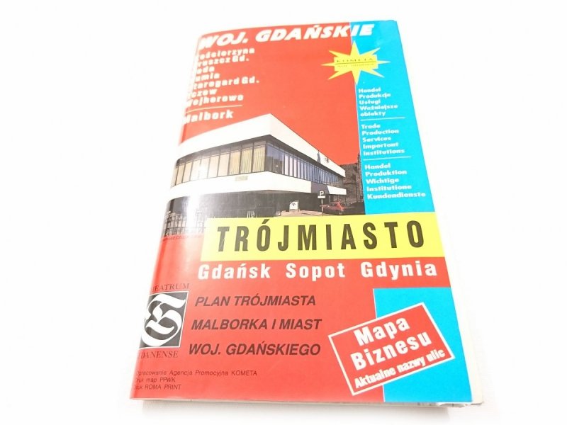 WOJ. GDAŃSKIE TRÓJMIASTO MALBORK MAPY BIZNESU 1993