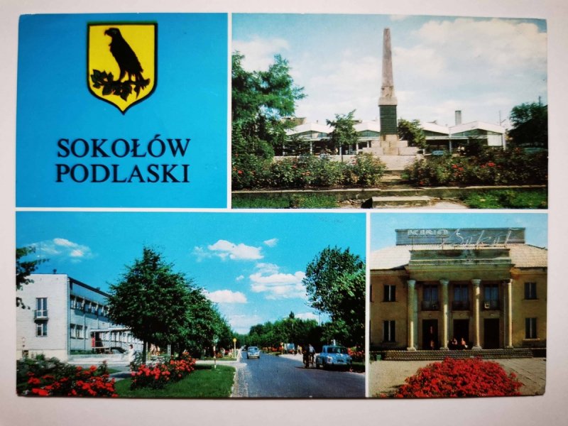 SOKOŁÓW PODLASKI. KOLAŻ 3 ZDJĘĆ PLUS HERB