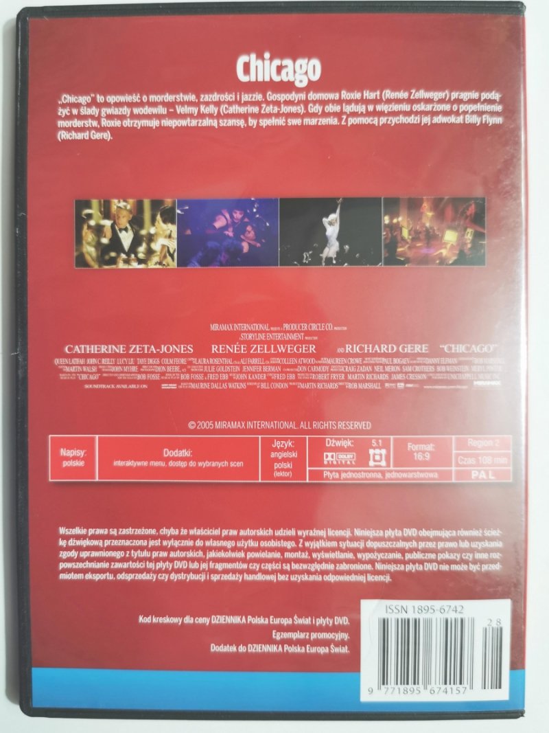 DVD. CHICAGO. KINO PEŁNE MUZYKI