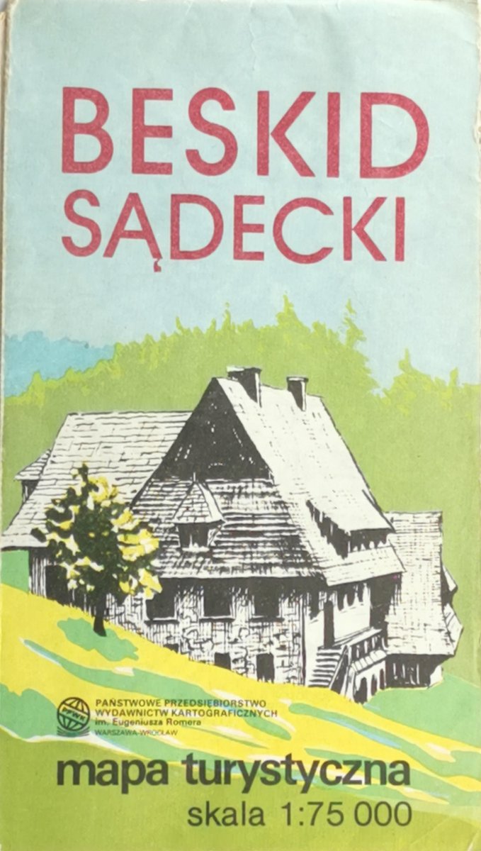 BESKID SĄDECKI MAPA 1:75 000 1988