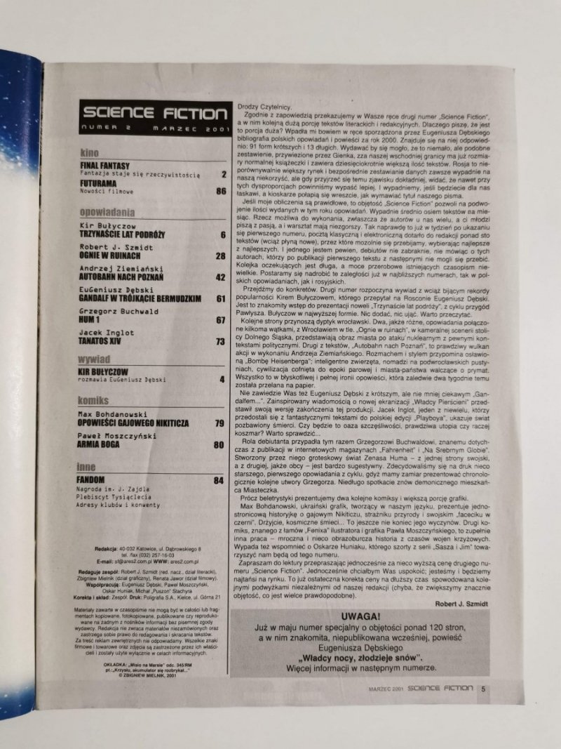 SCIENCE FICTION NR 02 (02) MARZEC 2001